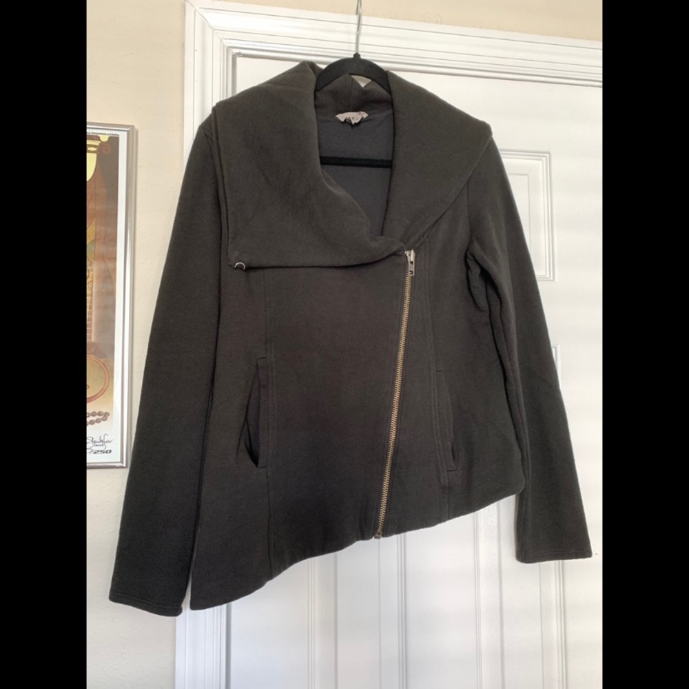 Helmut Lang Cowl Neck Asymmetrical Sweatshirt